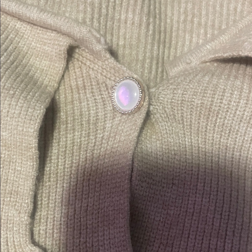 Prada Cream Ruffle Knit Cardigan - Picture 6 of 6